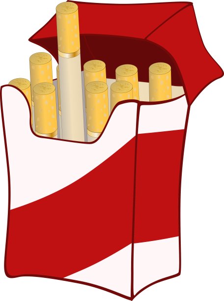 白色背景的香烟包装图片下载