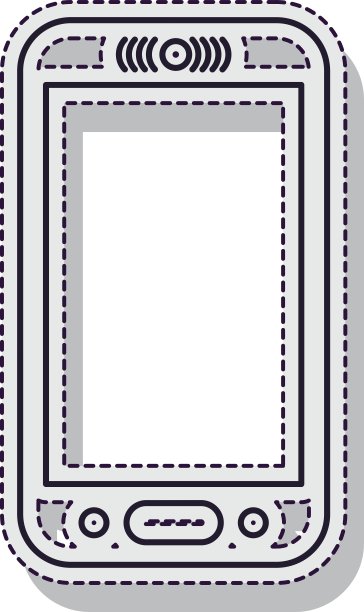 智能手机技术孤立图标图片下载