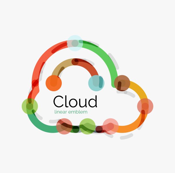 平面设计云图标背景图片下载