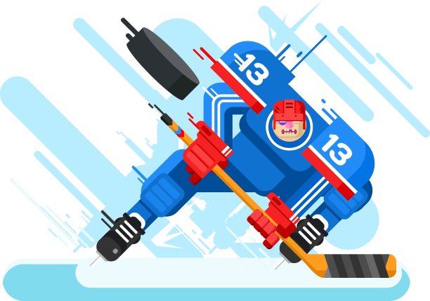 曲棍球球员性格图片下载