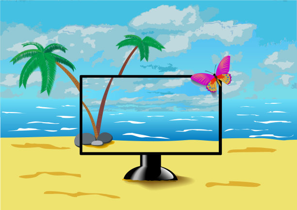 班长在海滩上图片下载