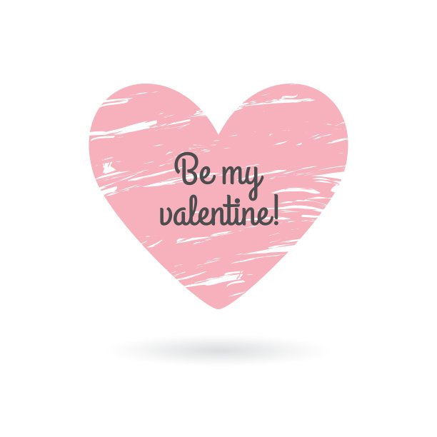 情人节短语Grunge heart图片下载