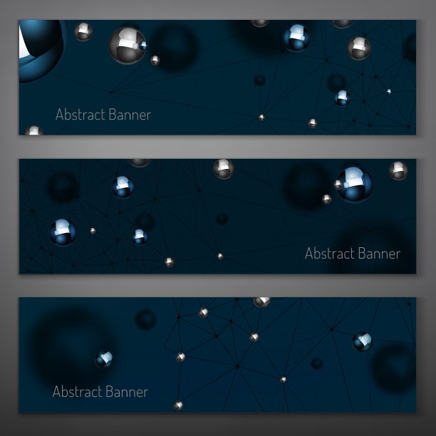 银粒子的横幅图片下载