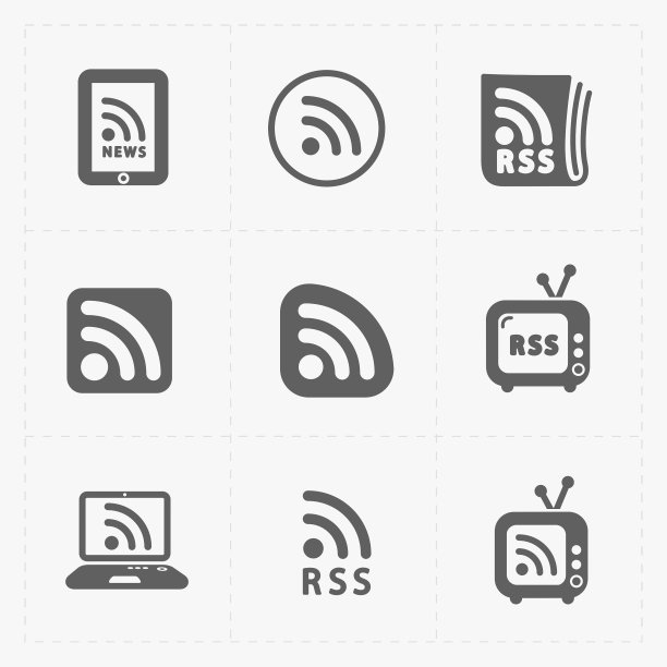 RSS标志图标RSS订阅符号图片下载