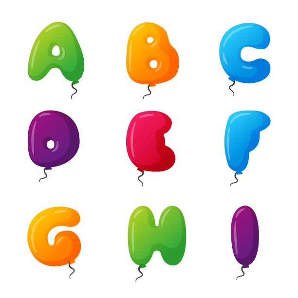 气球字母组图片下载