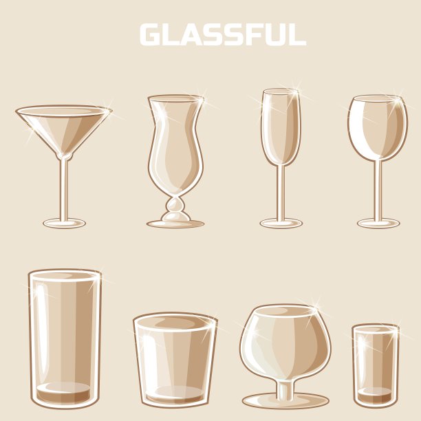 形状的酒杯游戏元素图片下载