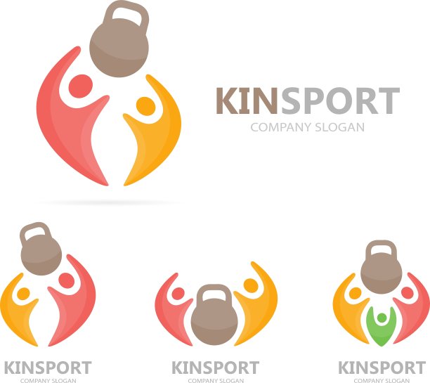 运动与人的标志结合健身图片下载