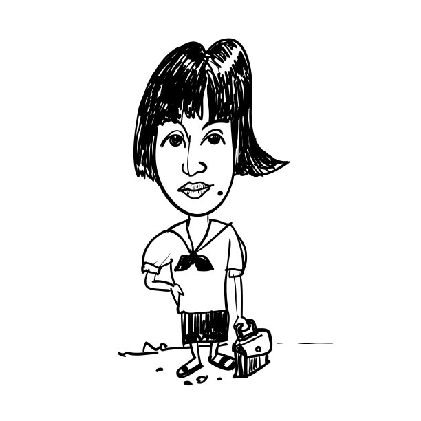 女学生背着书包去上学图片下载