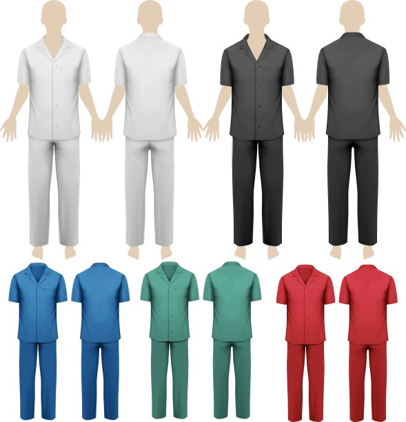 一套工作工作服设计模板图片下载