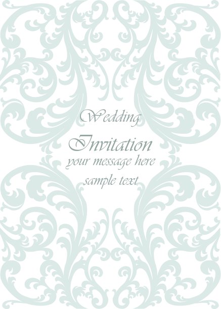 带花边装饰的请帖图片下载