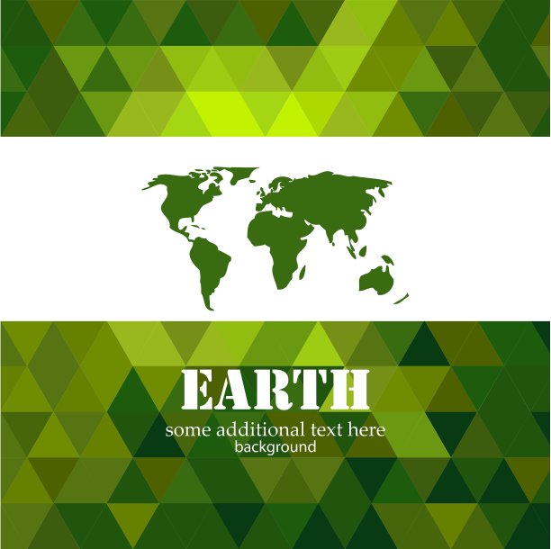 抽象的绿色地球镶嵌背景图片下载