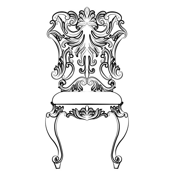 富丽堂皇的巴洛克洛可可式椅子图片下载