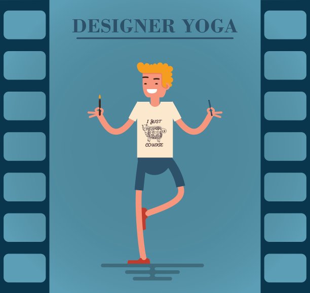 年轻的红色头发的设计师图片下载