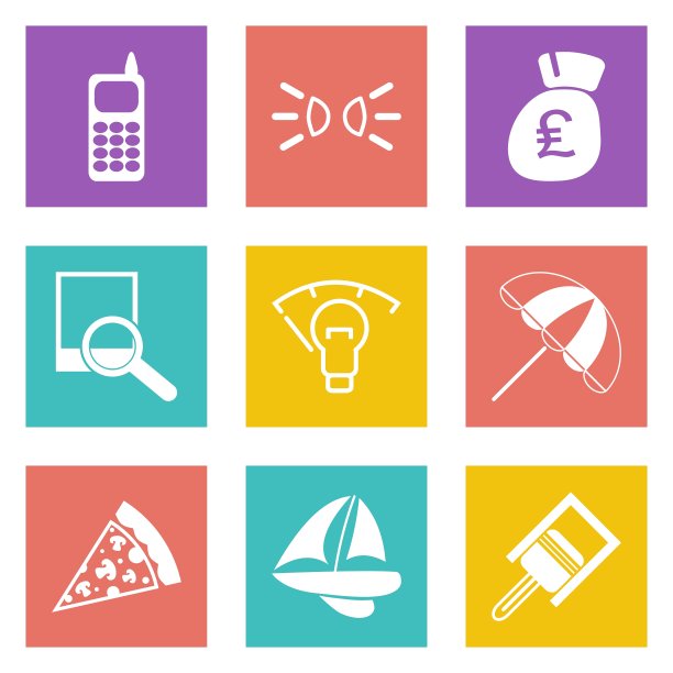 网页设计的彩色图标集36图片下载