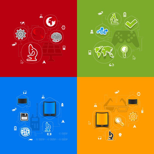 科技贴纸信息图图片下载