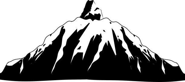 山图标在白色背景图片下载