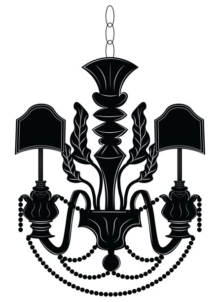 巴洛克优雅的壁灯与装饰品图片下载