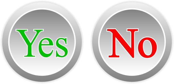 “是”与“否”按钮图片下载