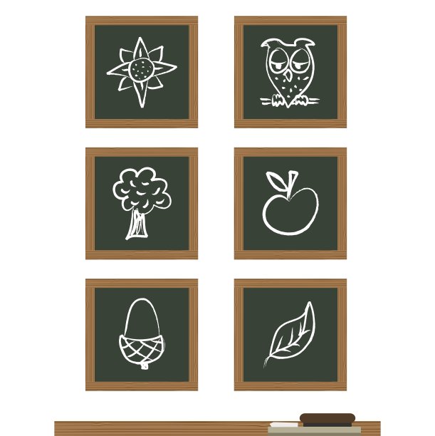 黑板上的图标图片下载