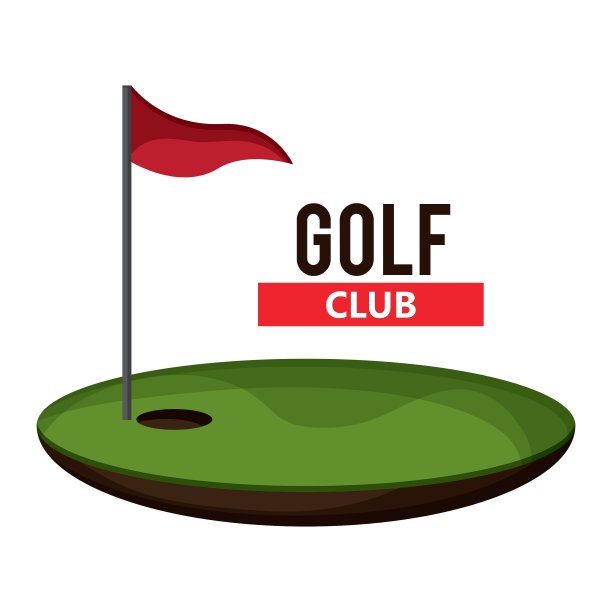 旗帜和洞图标高尔夫运动设计图片下载