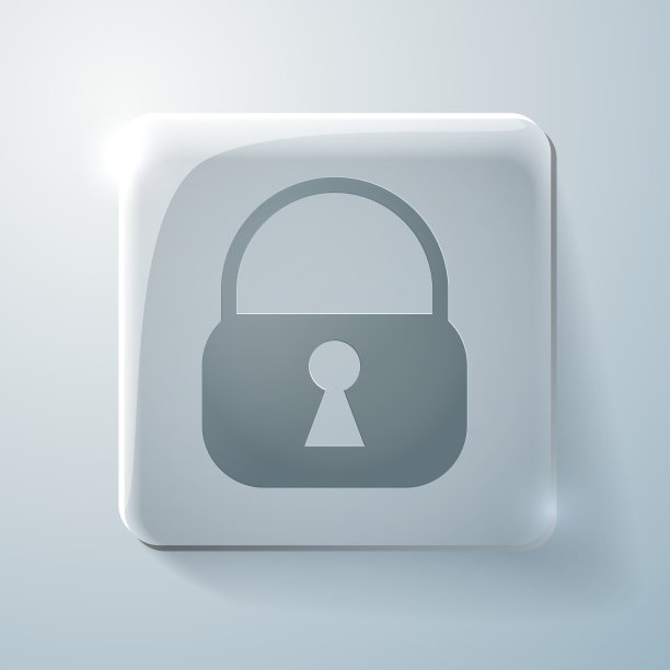 圈图标与一个阴影挂锁图片下载