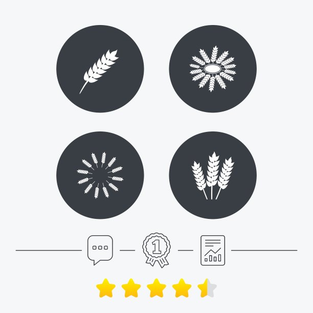 农业图标无谷蛋白符号图片下载