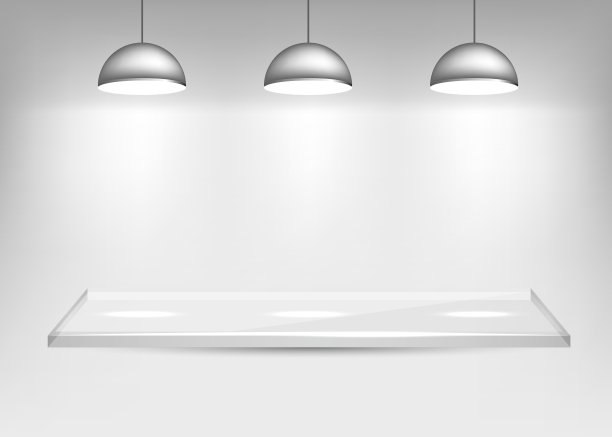 货架与灯光图片下载