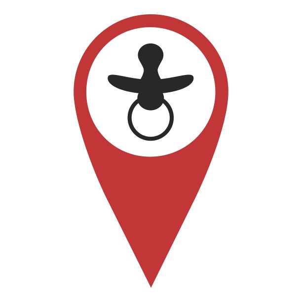 红色geo大头针与乳头图片下载