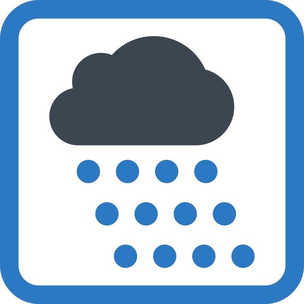 雨云平面图标图片下载