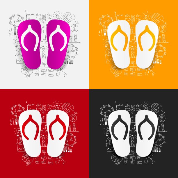 绘制商业公式拖鞋图片下载