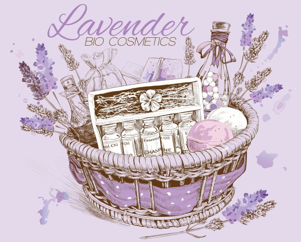 薰衣草篮子图片下载