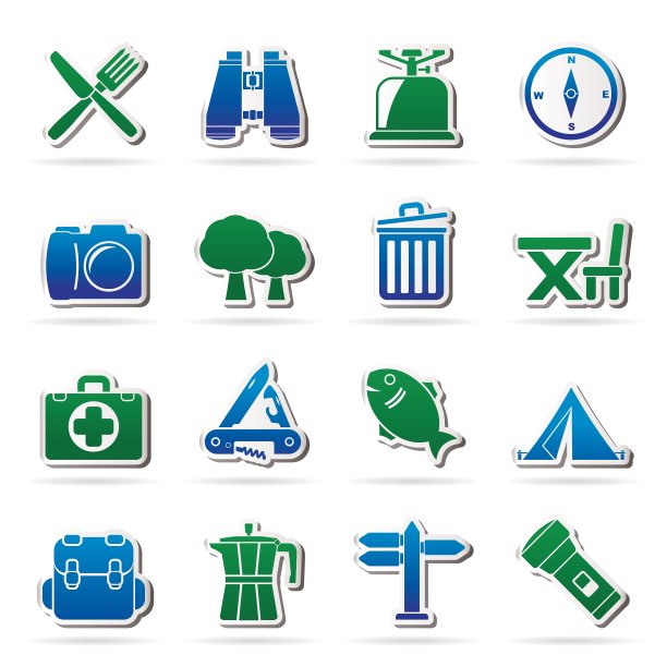 露营旅游和旅游的标志图片下载