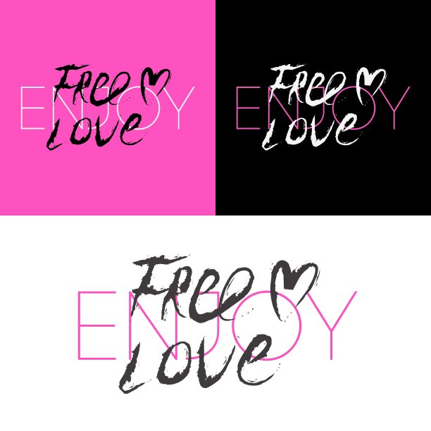 享受免费爱的t恤文字打印图片下载