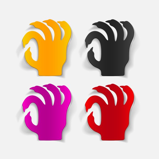 写实设计元素手图片下载