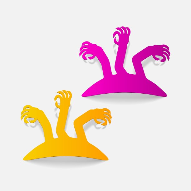 逼真的设计元素僵尸图片下载