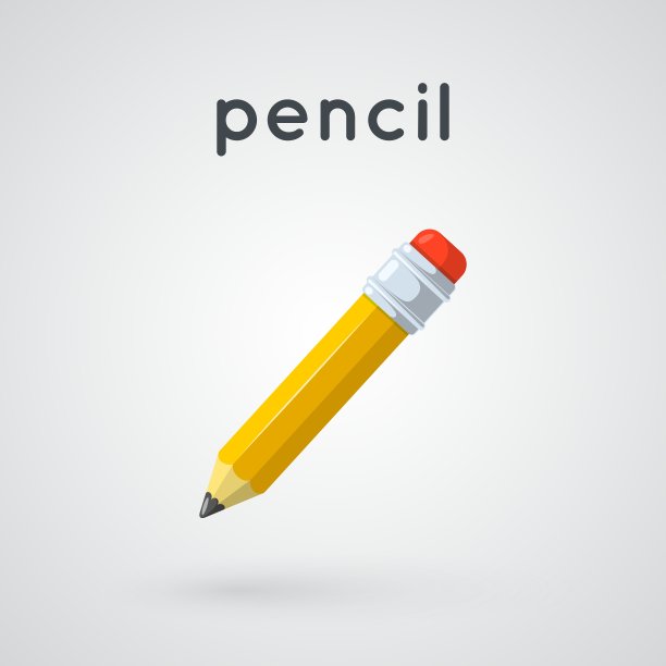 铅笔孤立在光背景上图片下载