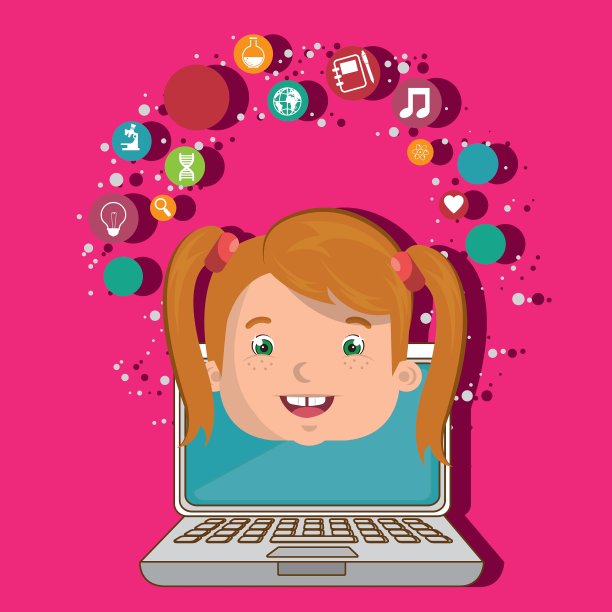 学生笔记本电脑创意学校图片下载