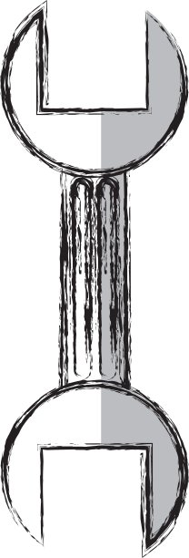 扳手工具隔离图标图片下载