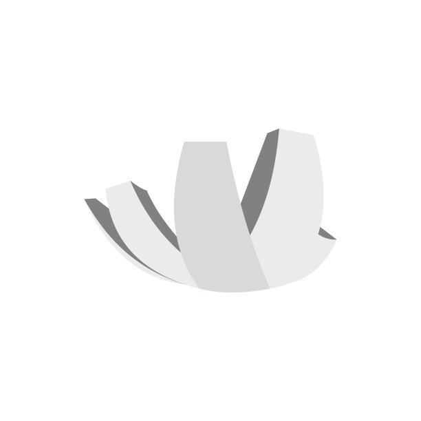 新加坡艺术科学博物馆的图标平坦风格图片下载