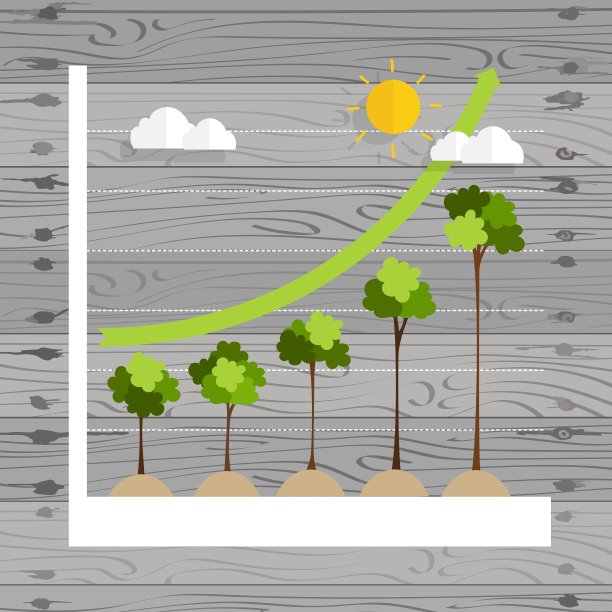 绿色经济增长概念图图片下载