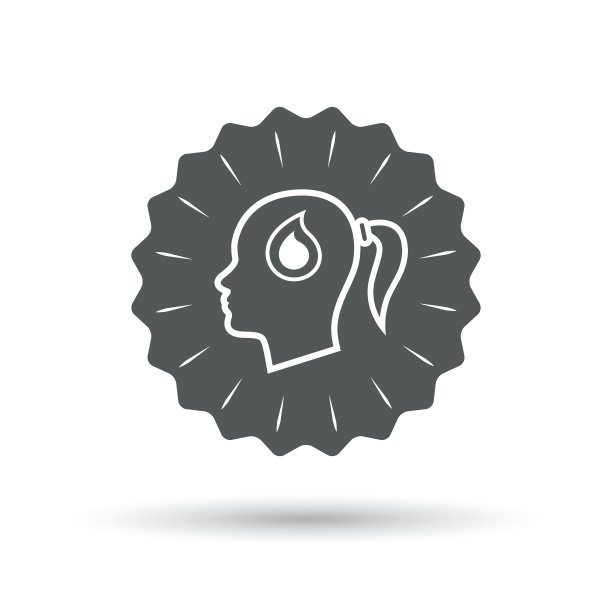 头与下降标志图标女性女性头图片下载