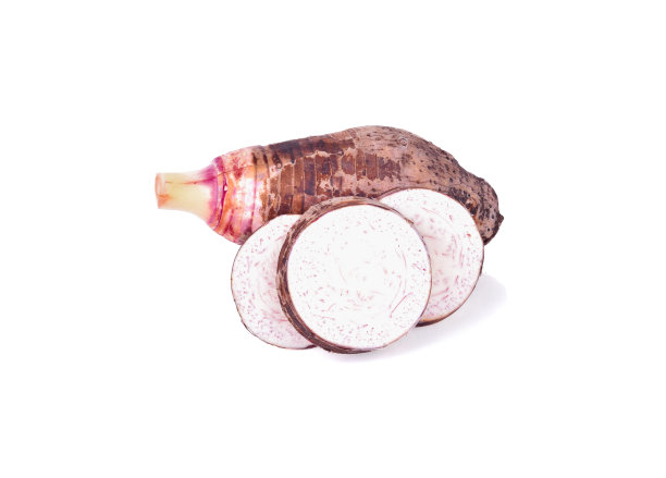 孤立在白色背景上的芋头。图片下载