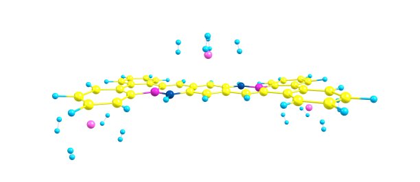 四苯并五苯分子结构与氢分子图片下载