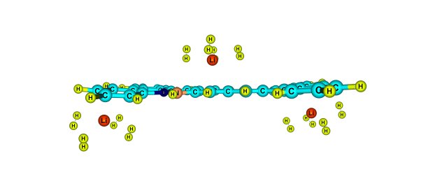 四苯并五苯分子结构与氢分子图片下载