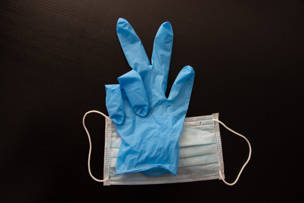 关于冠状病毒的文章插画：一次性手套图片下载