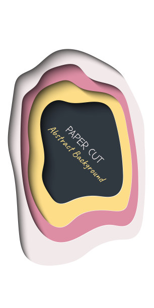 抽象的垂直矢量旗帜剪纸风格与阴影和文本复制空间图片下载