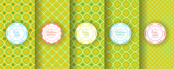 儿童彩色无缝图案。可爱宝宝的设计背景。图片下载