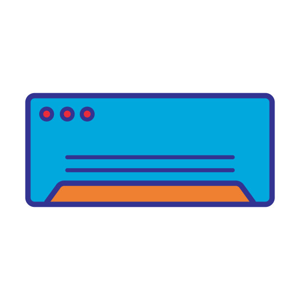 空调图标设计矢量模板图片下载