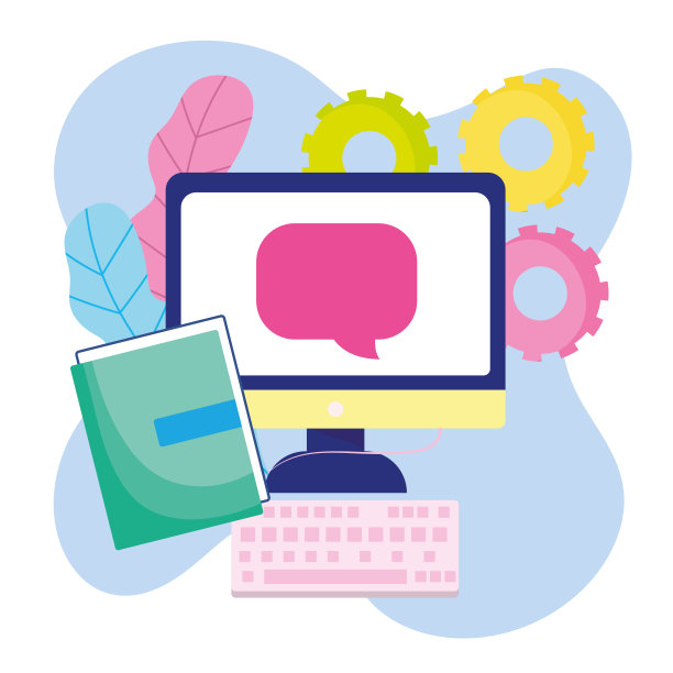 教育在线，电脑键盘书课学习图片下载