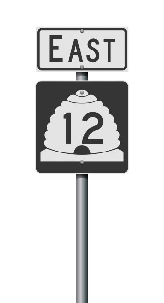 犹他州高速公路路标图片下载